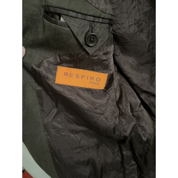 Zignone Men’s Suit Jacket Olive Made In Italy.  Size 38R - Picture 8 of 10